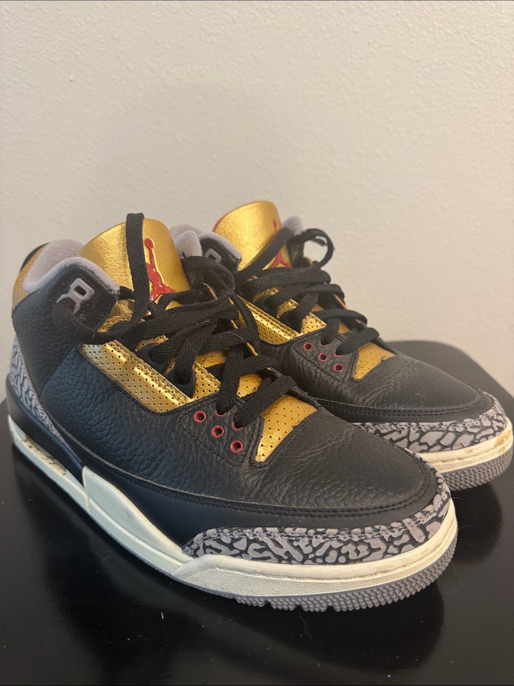 Air Jordan 3 Black Cement Gold sz 10W/8.5M